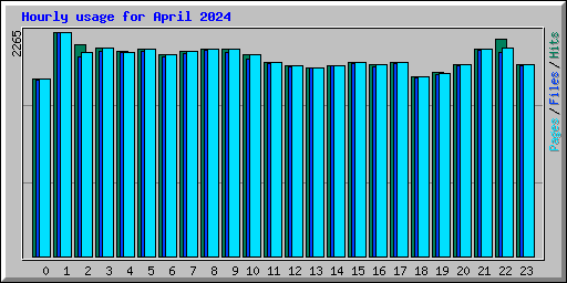 Hourly usage for April 2024